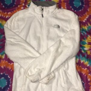 White Fleece North Face Jacket